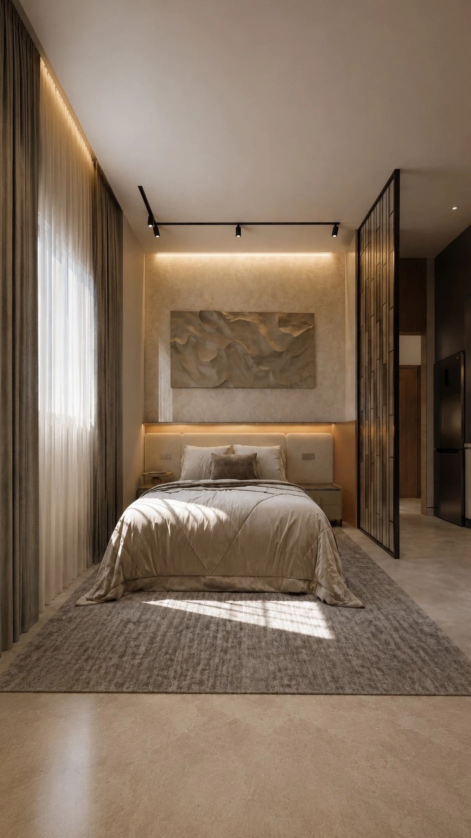 Espace nuit de la suite - Résidence Majorelle